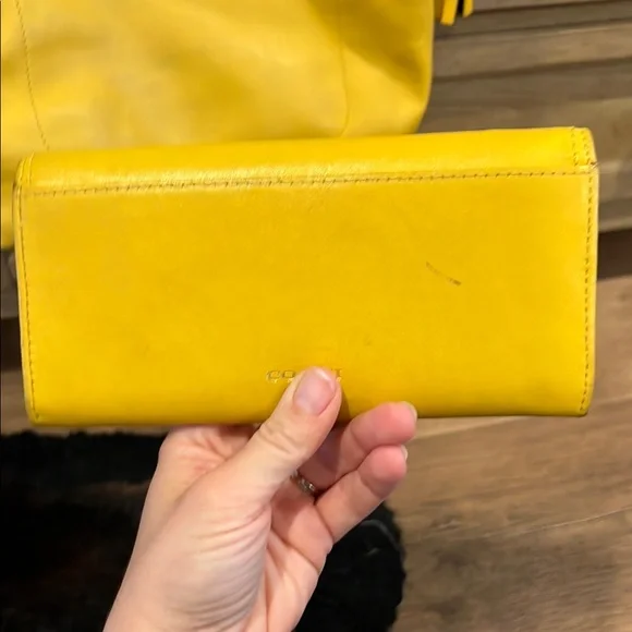 Mustard Yellow Coach Women's Bag & Wallet - Picture 9 of 11